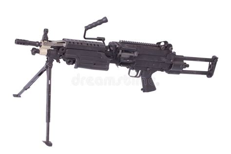 Modern M249 Us Army Machine Gun Stock Image Image Of Strike Swat