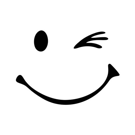 Smiley Wink Face Svg Winking Face Svg Smiley Face Svg Decal Files