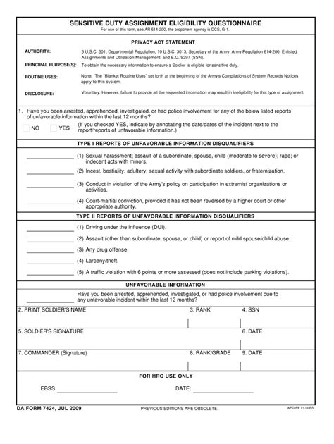 Army Da Form 4187 Army Military