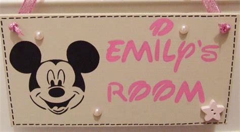 Handmade Personalised Girls Disney Mickey Mouse Name Room Etsy