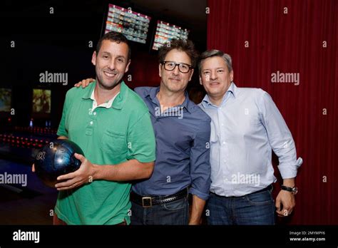 Producer Actor Adam Sandler Director Steven Brill And Netflix Chief Content Officer Ted