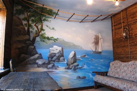 Nautical Theme Depicted In A Custom Wall Mural Phong Cảnh