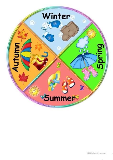 Seasons - English ESL Worksheets for distance learning and physical