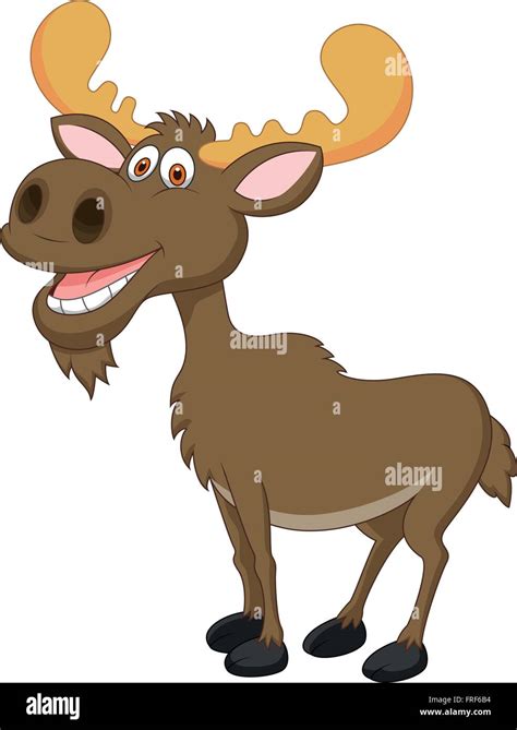 Funny Moose Cartoon Stock Vector Image And Art Alamy