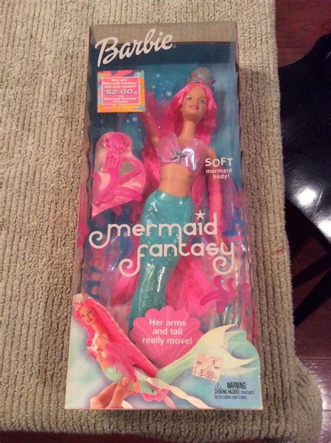 barbie mermaid fantasy soft mermaid body arms and tail move 56759 mattel 2002 nib 1918156646