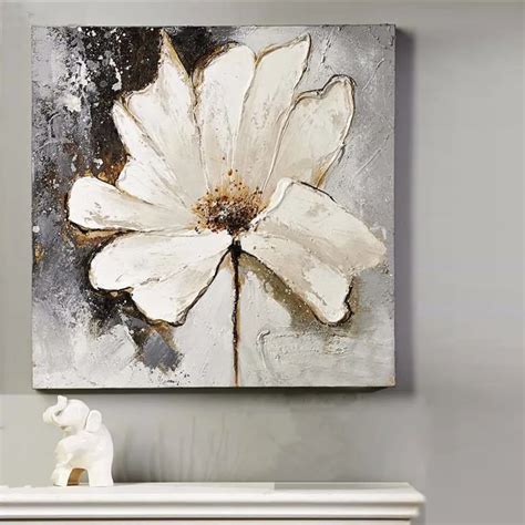 Handpainted Acrylic Floral Paintings Home Decoration Wall Art Picture