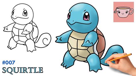 How To Draw Squirtle Pokemon Cute Easy Step By Step Drawing Tutorial Youtube