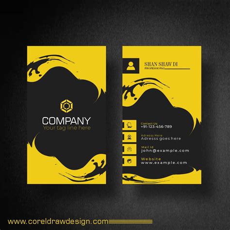 Download Stylish Business Card Design Free Vector Coreldraw Design