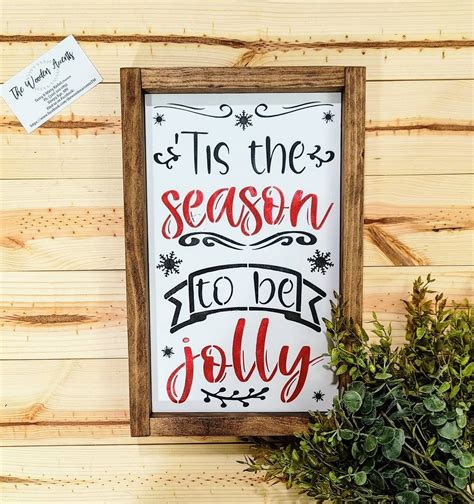 Tis The Season To Be Jolly Christmas Sign Etsy