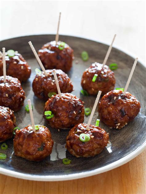 Healthy ground chicken meatballs in creamy sauce wholesome yum large egg, sea salt, garlic, fresh rosemary, ground thyme, ground chicken and 7 more chicken parmesan meatballs bestfoods kosher salt, best foods mayonnaise, olive oil, rub, shredded parmesan cheese and 2 more Korean-Style Cocktail Meatballs | Appetizer recipe | Spoon ...