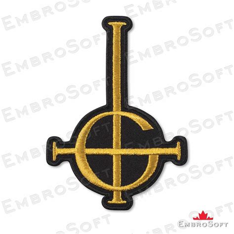 Ghost Bc Grucifix Symbol Ghost Band Embroidered Patch Embrosoft