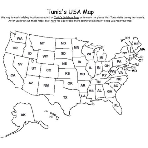 Us Map Outline With State Abbreviations Abbreviation Abbreviations