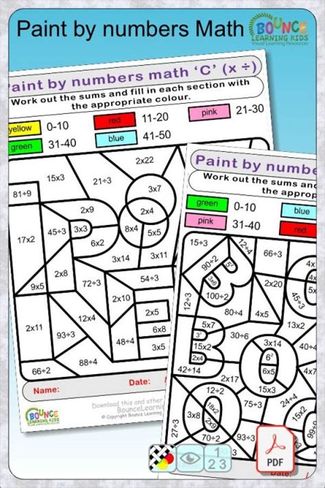 7 Fun Paint By Numbers Math Worksheets For Download