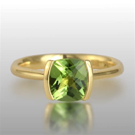 Peridot Solitaire Ring — Pratima Design Fine Art Jewelry Maui Hawaii