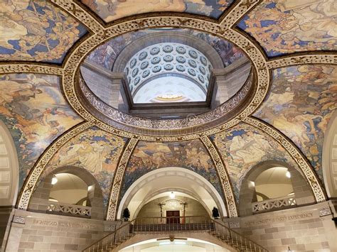 Interior Of Missouri State Capitol Building Ceiling Usa Editorial Stock