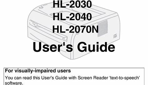 brother hl2040 manual