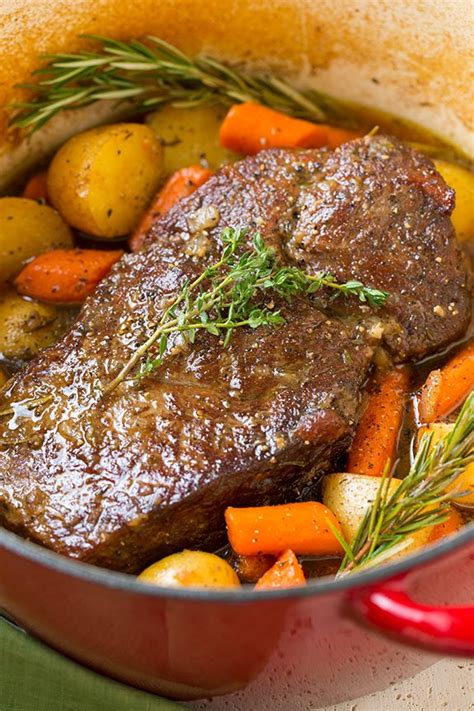 Toss in medium mixing bowl with melted butter or olive oil, salt, and rosemary. Pot Roast with Potatoes and Carrots - Cooking Classy