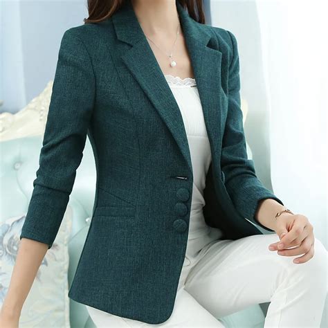 The New High Quality Autumn Spring Womens Blazer Elegant Fashion Lady Blazers Coat Suits Female