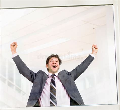 Happy Successful Businessman Stock Photo Image Of Cheerful Adult