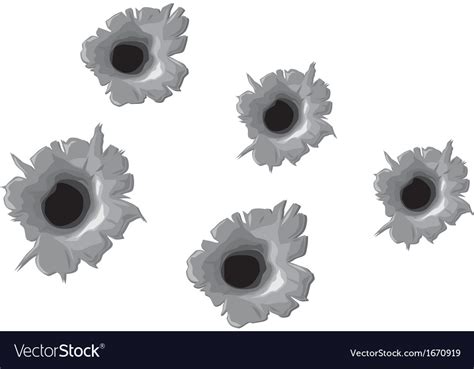 Bullet Holes Royalty Free Vector Image Vectorstock