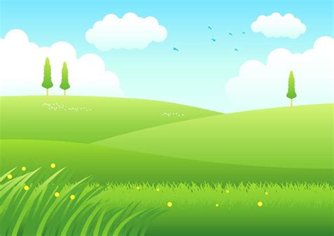 Cartoon Illustration Of Meadows 2848949 Vector Art At Vecteezy