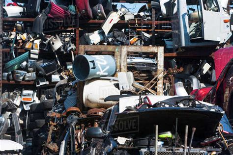 Pile Of Junk In Junkyard Stock Photo Dissolve