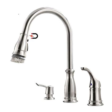 Did you know that pull down kitchen faucets looks more cool than other types of faucets? APPASO 3 Hole Kitchen Faucet With Pull Down Magnetic ...