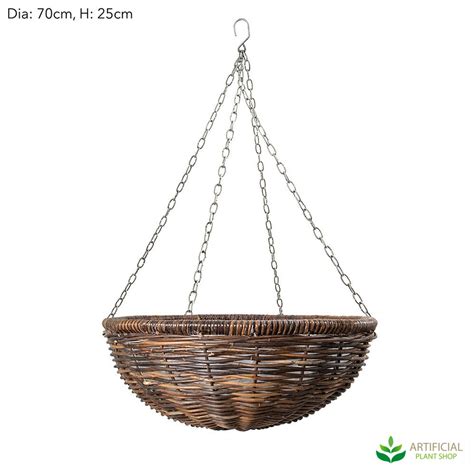 Large Rattan Hanging Basket 1m