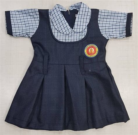 Navy Blueskirt Checkshirt Girls Cotton School Uniform 26 At Rs 750