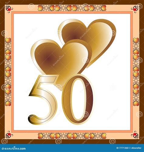 50th Anniversary Card Stock Photo Image 7771360