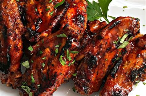 While wings are in the oven, make the sweet and spicy hot bbq sauce. Grilled Spicy Chicken Wings recipe from A Gouda Life