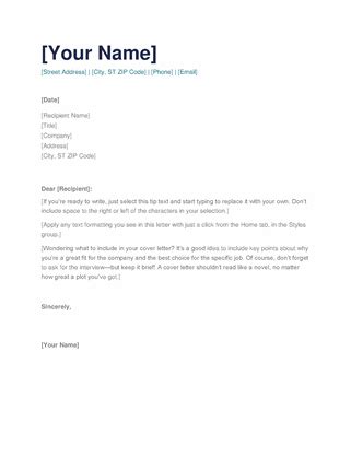 Professional cover letter examples to help you write your cover letter quickly & easily! Simple cover letter