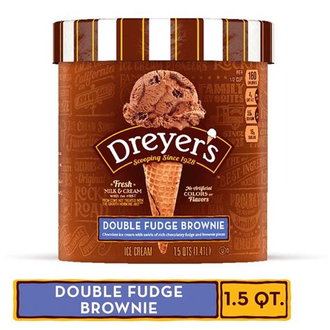 Edysdreyers Double Fudge Brownie Ice Cream 15 Qt Instacart