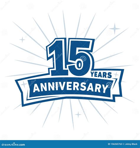 15 Years Celebrating Anniversary Design Template 15th Anniversary Logo