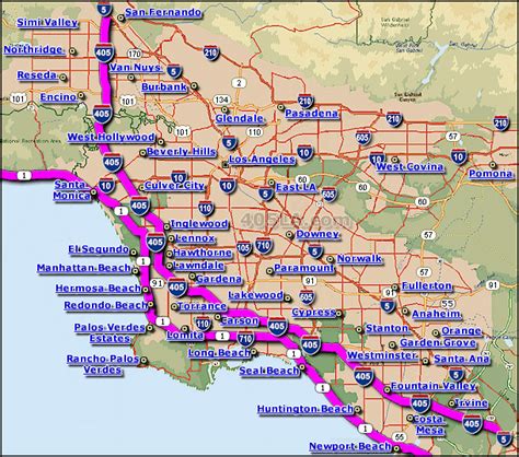 Pacific Coast Highway Map Pacific Coast Highway Map