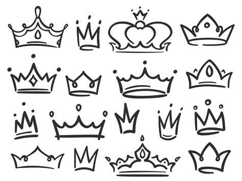 Free download and use them in in your design related work. Sketch Crown Simple Graffiti Crowning Elegant Queen Or ...