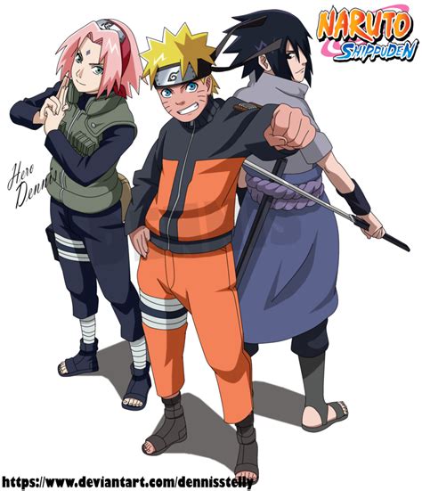 Naruto Shippuden Team 7 Reunited By Dennisstelly Naruto Team 7