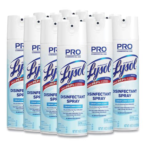 Professional Lysol Brand Disinfectant Spray Crisp Linen 19 Oz