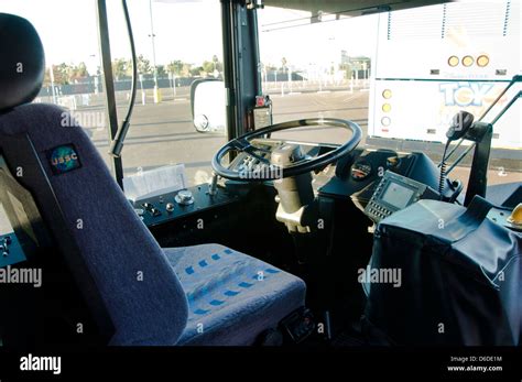 Bus Driver Cabin Stock Photo Alamy