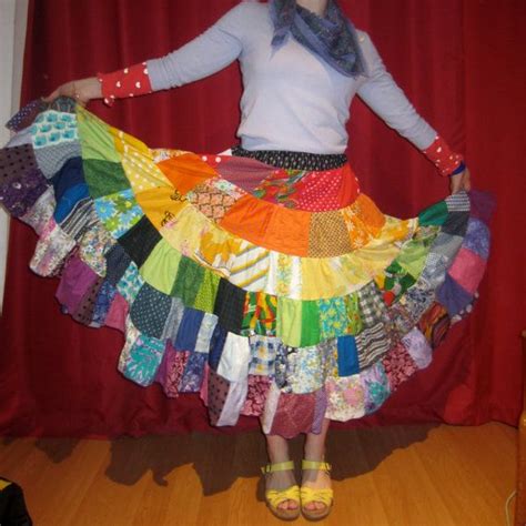 women s patchwork skirt ladies rainbow patchwork skirt womens skirt wearable art clothing