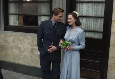 Brad Pitt And Marion Cotillard Watch Their Infamous Allied Trailer The Hollywood Gossip