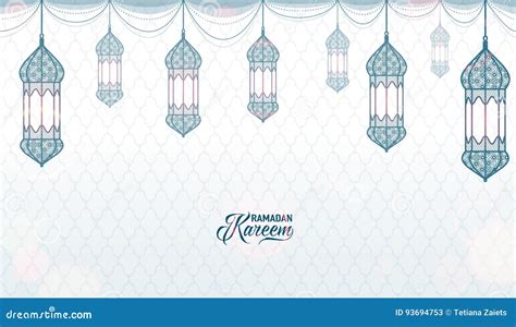 Two Horizontal Ramadan Banner Set With Golden Crescent Moon And Star