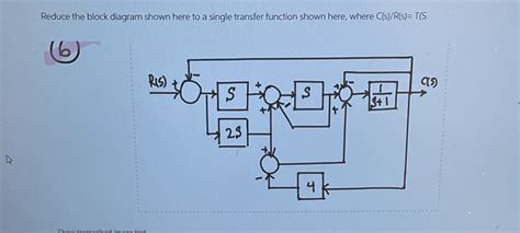 [solved] reduce the block diagram shown here to a single transfer function course hero