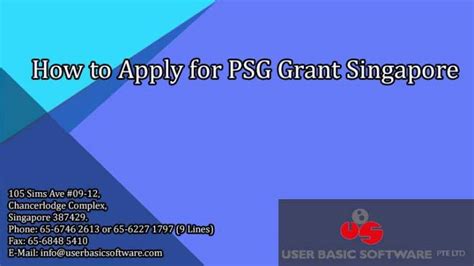 How to Apply for PSG Grant Singapore – User Basic Software