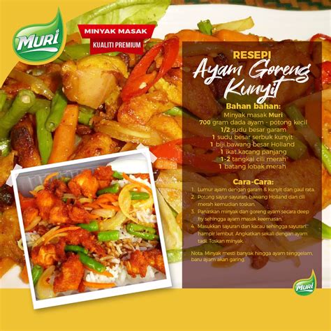 Ayam goreng kunyit (turmeric fried chicken) ingredients 12 (about 840 grams) chicken wings 2 tbsp lime juice 1 1/4 tsp sea. Resepi-Ayam-Goreng-Kunyit - Minyak Masak Muri