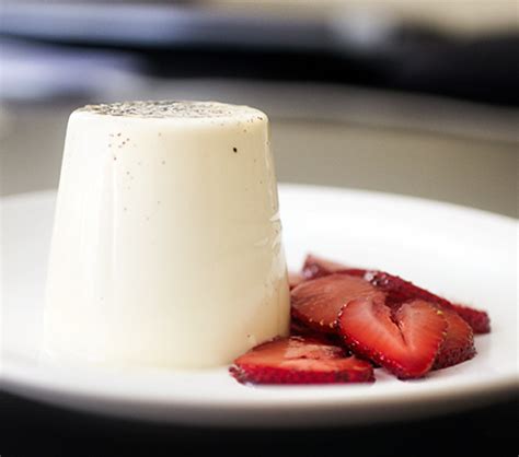 Black Pepper Panna Cotta Red Wine Strawberries And Baking