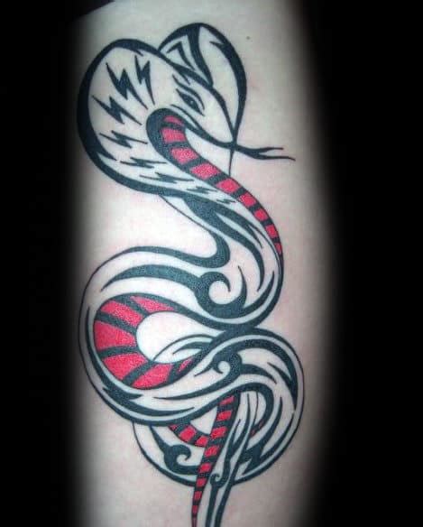 20 Tribal Snake Tattoo Designs For Men Serpentine Ink Ideas