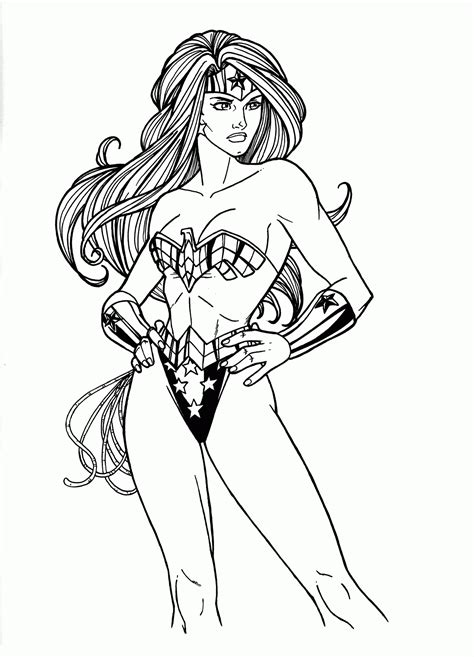 Pages Coloring Page For Free Wonder Woman Color Pages Coloring