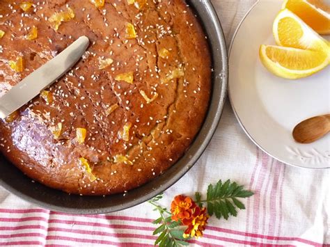 Gâteau au tahini et oranges confites la surprise qui nen est pas une