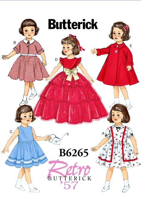 sewing pattern 18 inch doll clothes pattern retro ruffled etsy doll clothes doll clothes